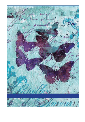 Carnet de notes de poche Papillon d'amour
