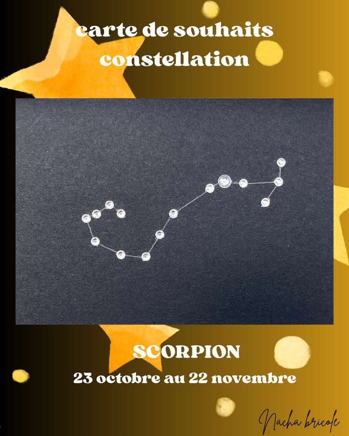 Carte signe du zodiaque Nacha bricole