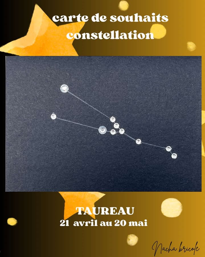 Carte signe du zodiaque Nacha bricole