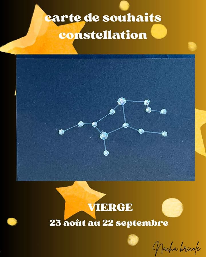 Carte signe du zodiaque Nacha bricole