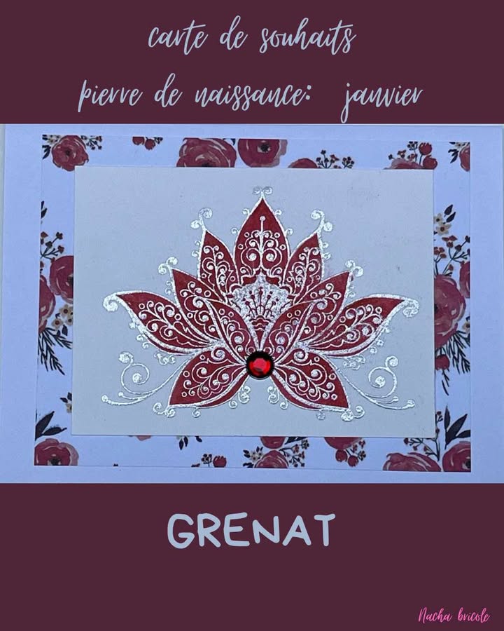 Carte pierre de naissance Nacha bricole