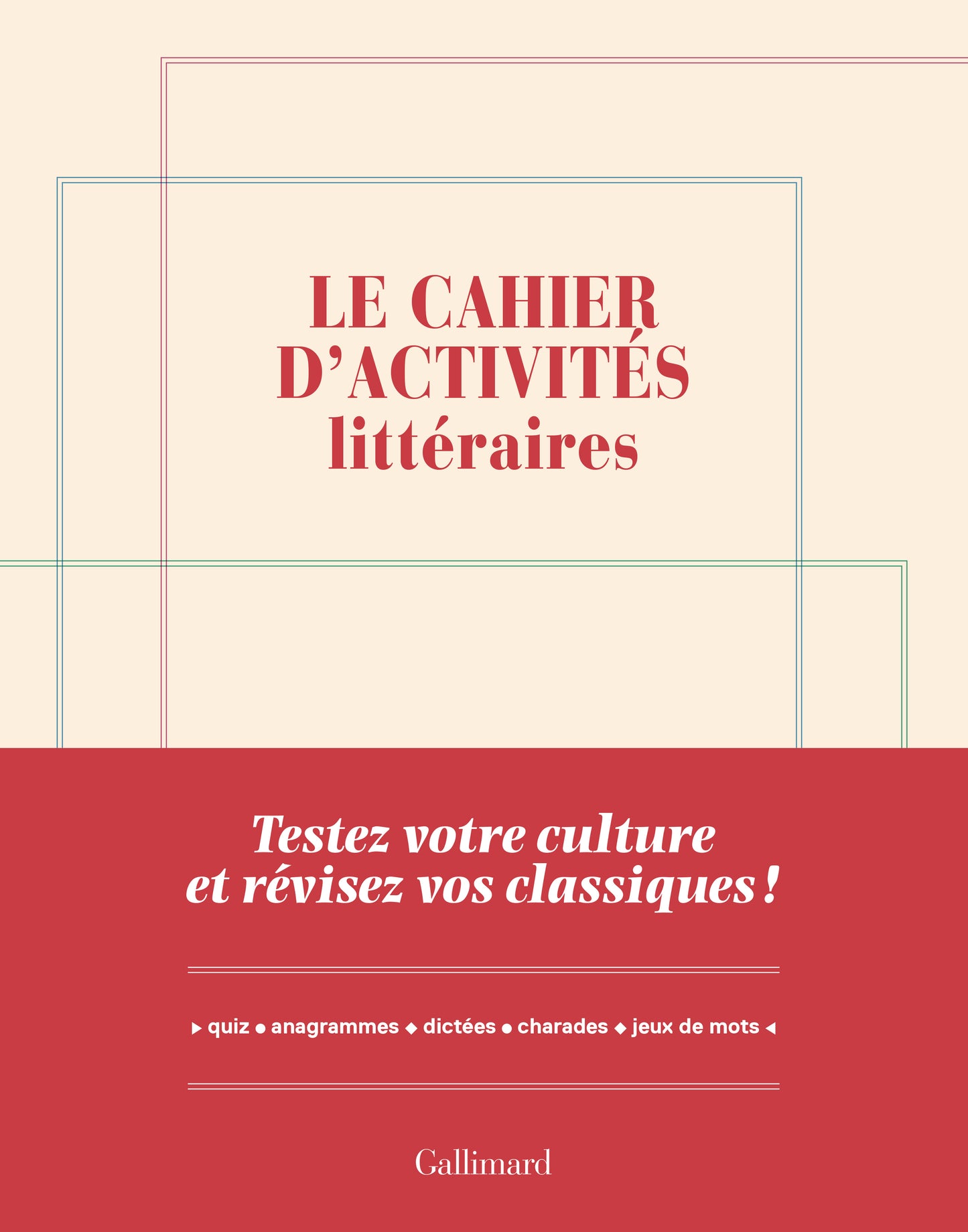 Le cahier d'activités littéraires par Yves Czerczuk