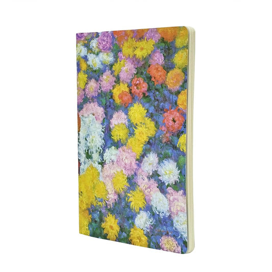 Monet's Chrysanthemums A4 Lined Softcover Cahier, 80pg, 100GSM by Paperblanks (Monet's Chrysanthemums