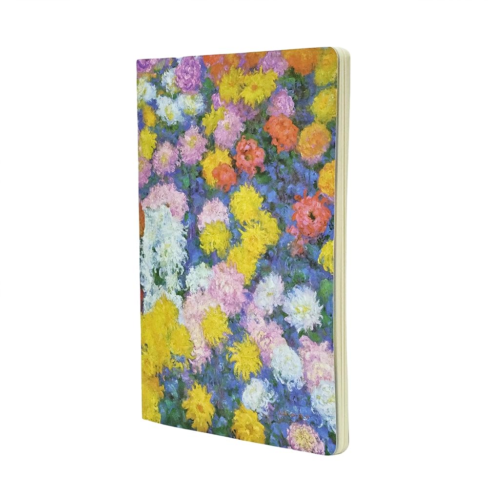 Monet's Chrysanthemums A4 Unlined Softcover Cahier, 80pg, 100GSM by Paperblanks (Monet's Chrysanthemums) 