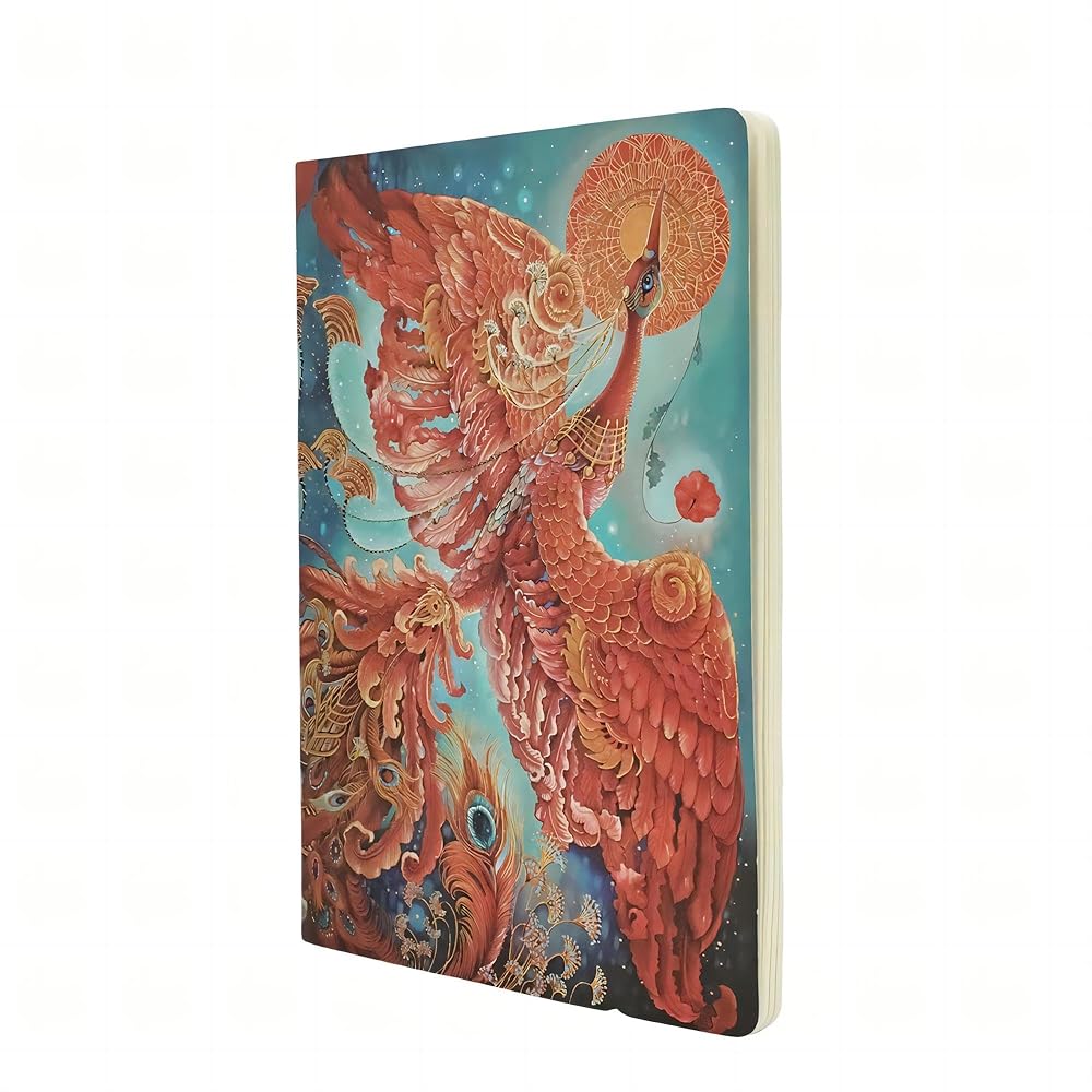 Firebird A4 Lined Softcover Cahier, 80pg, 100GSM by Paperblanks (Birds of Happiness) 