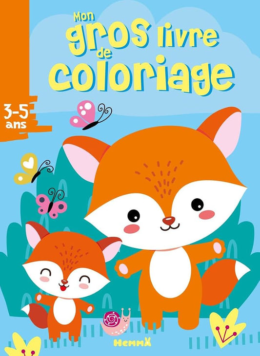 Mon gros livre de coloriage (Papa et bébé renards) par Hemma