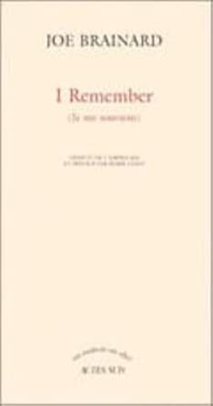 I remember par Joe Brainard