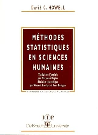 Méthode statistique en sciences humaines David C. Howell
