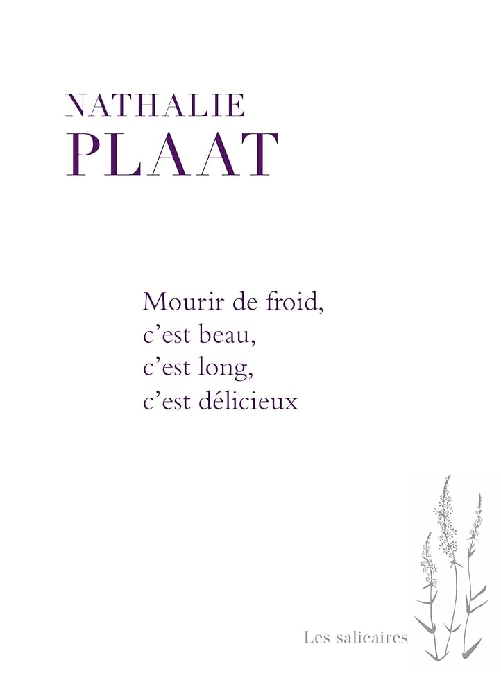 Mourir de froid c'est beau c'est long c'est délicieux par Nathalie Plaat