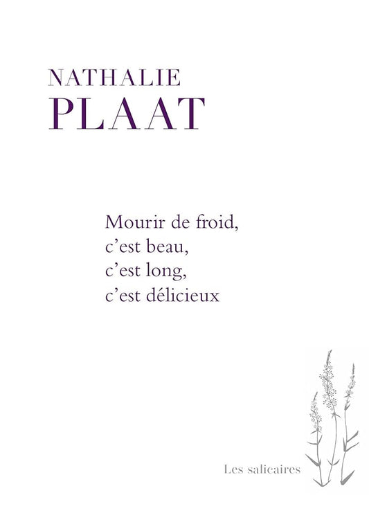 Mourir de froid c'est beau c'est long c'est délicieux par Nathalie Plaat