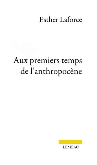 Aux premiers temps de l'Anthropocène