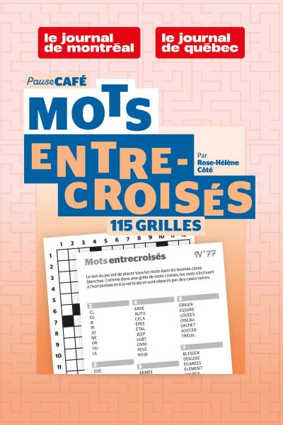 Pause Café : Mots entrecroisés 2026 no 2 par Rose-Hélène Côté, Journal de Montréal