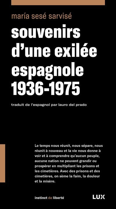 Souvenirs d'une exilée espagnole 1936-1975 par María Sesé Sarvisé