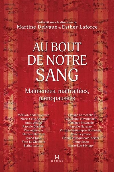 Au bout de notre sang : Malmenées, maltraitées, ménopausées par Martine Delvaux (édition), Collectif
