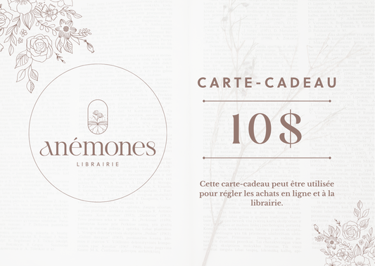 Carte-cadeau Librairie Anémones
